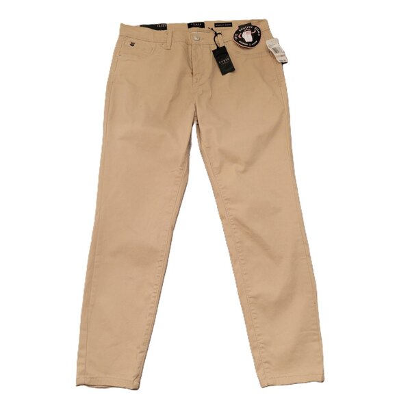 Curve Appeal Pants Womens 12/31 Beige Minimalist Jegging Stretch Mid Rise Ankle - Picture 1 of 5